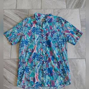 Tipsy Elves XL Mens Shirt The Island Breeze Hawaiian Button Down Mens Hula